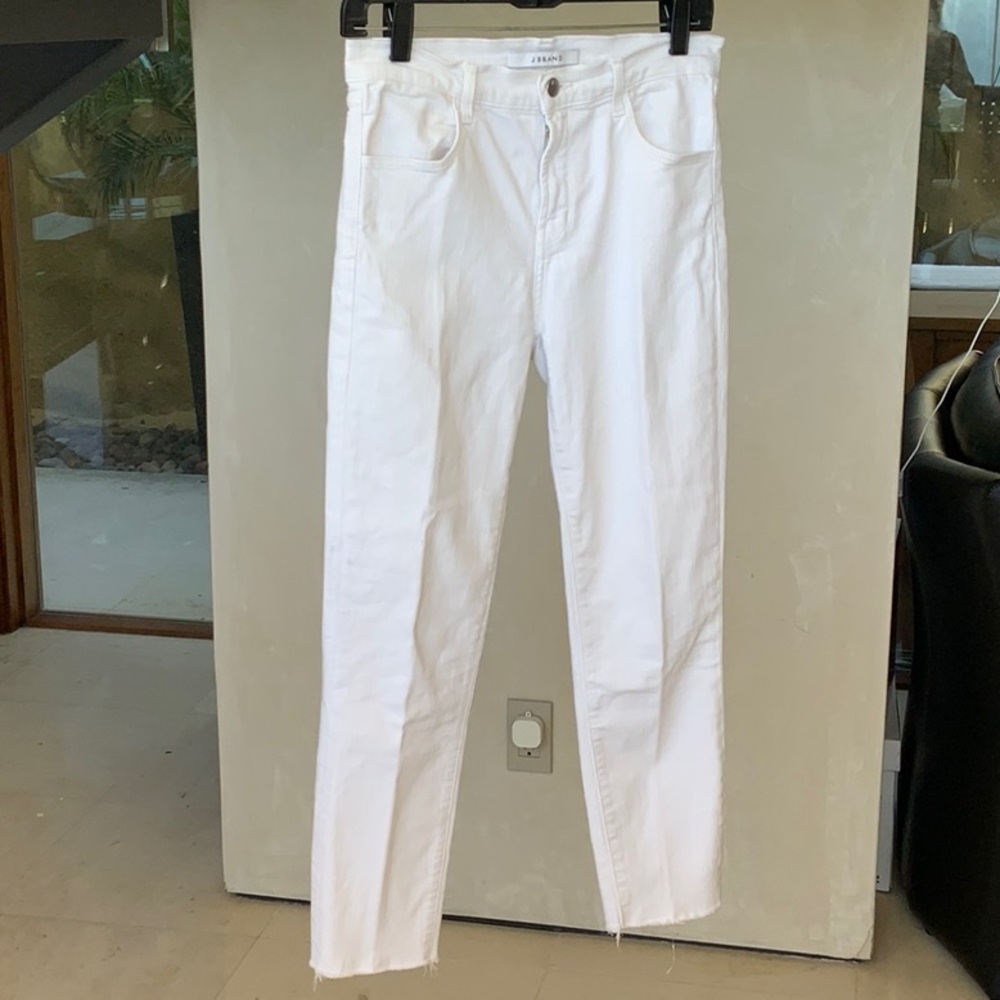J Brand White Straight Jeans Crisp Clean Denim